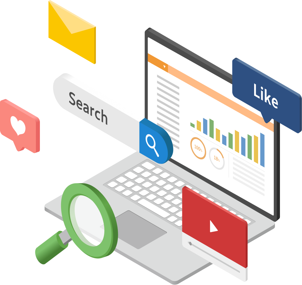 集客イメージイラスト